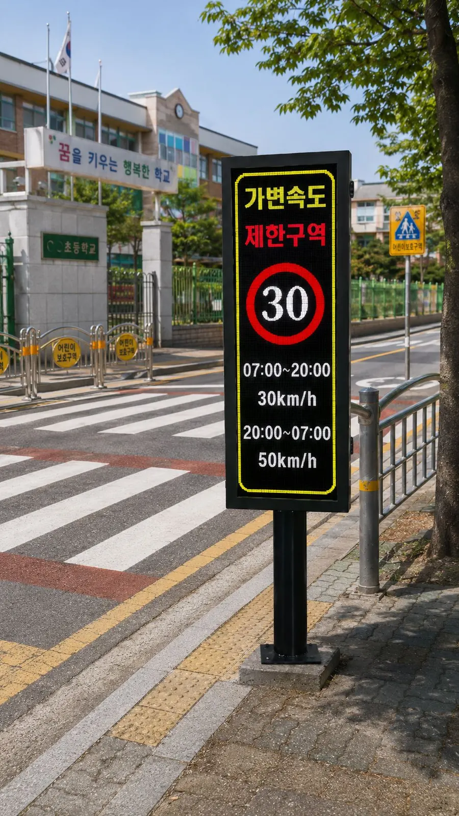 학교 앞 가변속도 전광판