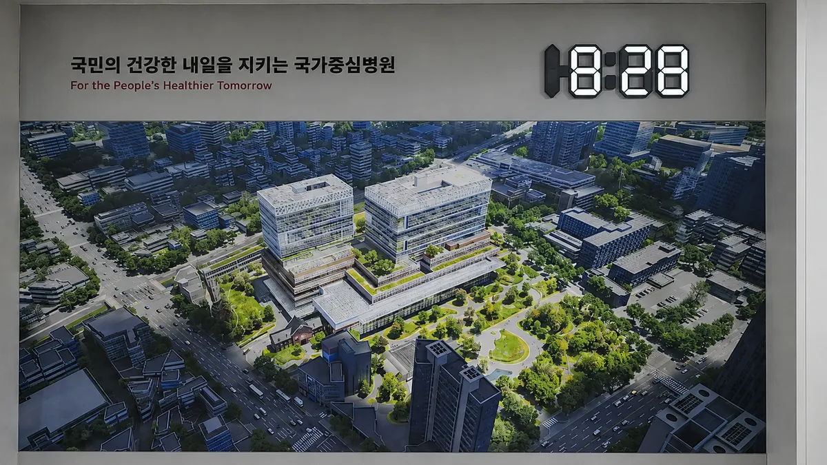병원 로비 초정밀 LED 시계