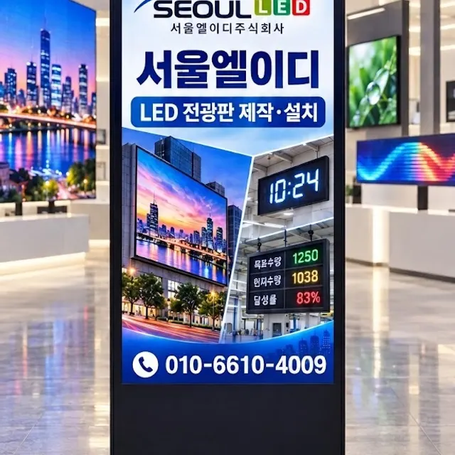 이동식 LED 사이니지 슬림 베젤 · 저전력